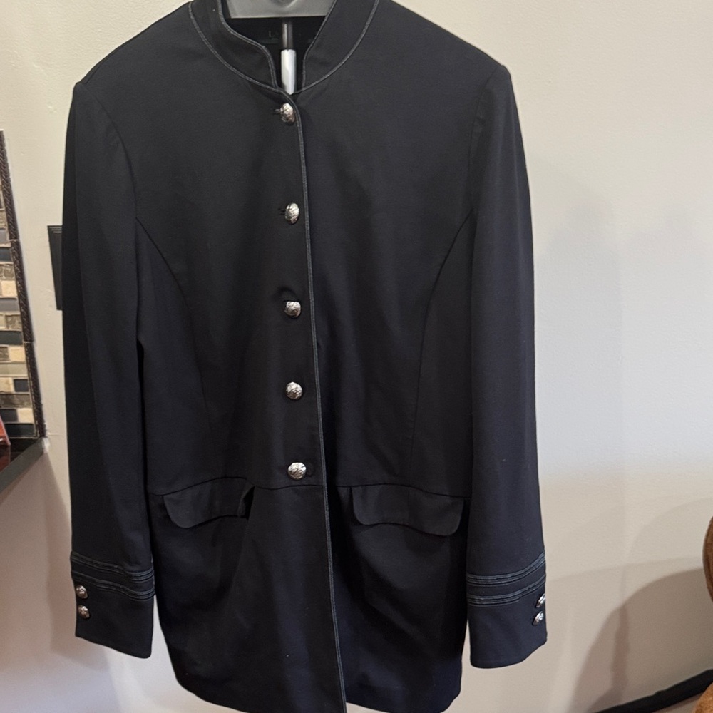 Polo by Ralph Lauren Elegant Black Blazer with Silver Accents